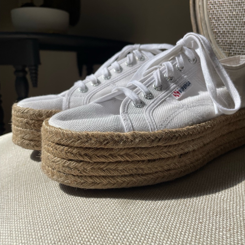 Superga Women's White Platform Sneakers